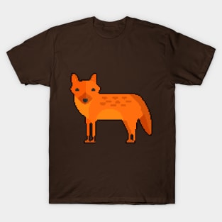 Mystical Charisma: Pixel Art Fox Design for Fashion Statements T-Shirt